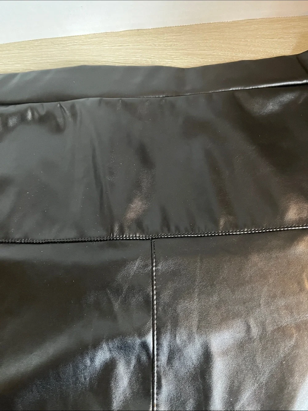 Classic Black Faux Leather Mini Skirt
